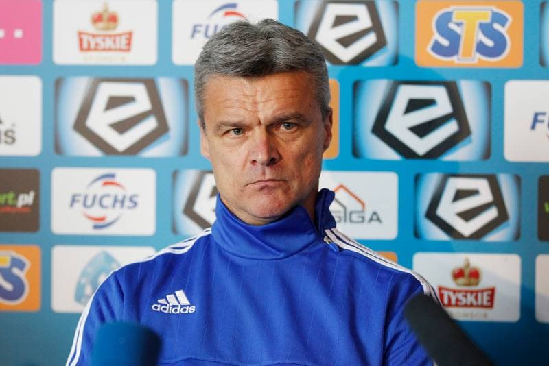 Football. Ruch Chorzow. Press Conference. 24.04.2017
