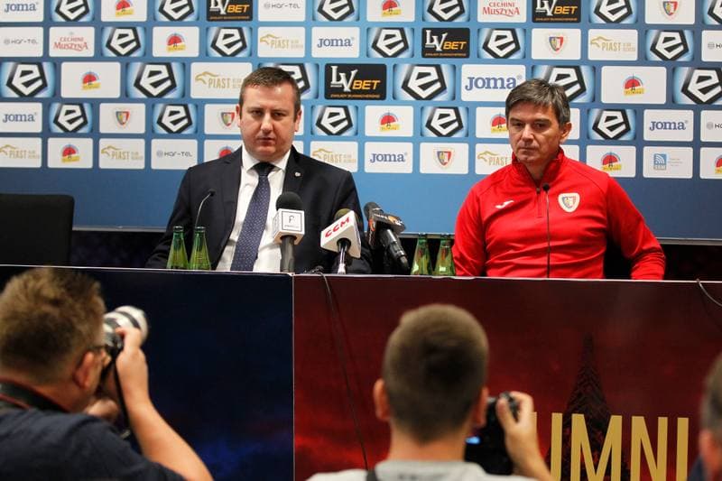 Football. Piast Gliwice. Press Conference. 20.09.2017