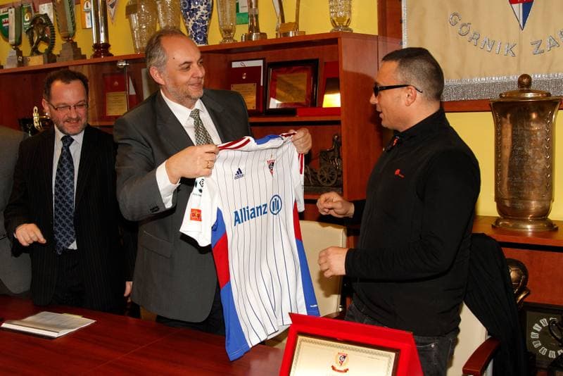 Football. Gornik Zabrze. Press Conference. 01.02.2016