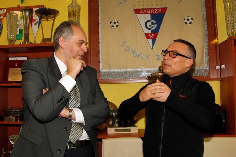 Football. Gornik Zabrze. Press Conference. 01.02.2016