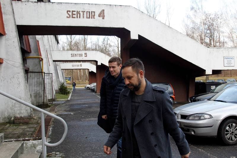 Football. GKS Katowice. Press Conference. 02.02.2016