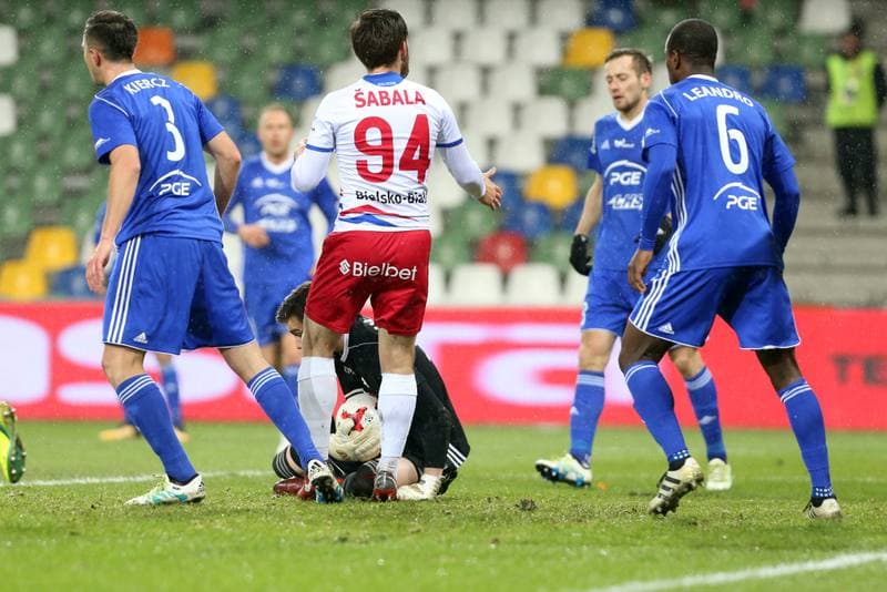 Football. Nice I Liga. Podbeskidzie Bielsko-Biala - Stal Mielec. 21.11.2017