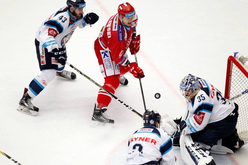 Ice Hockey. Tipsport Extraliga. Ocelari Trinec - Bili Tygri Liberec. 22.12.2017