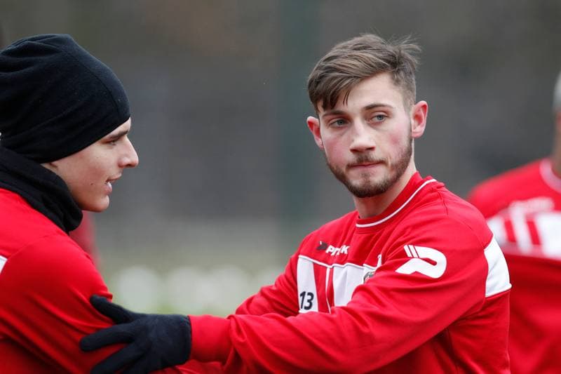 Football. Zaglebie Sosnowiec. Training. 08.01.2018