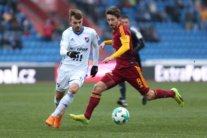 Football. HET Liga. Banik Ostrava - Dukla Praha. 17.03.2018