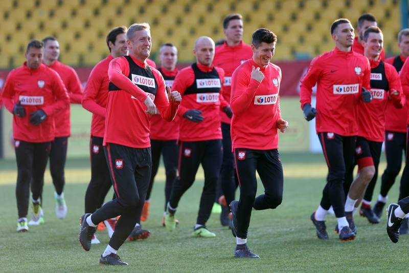 Football. Poland national team. Training. 25.03.2018