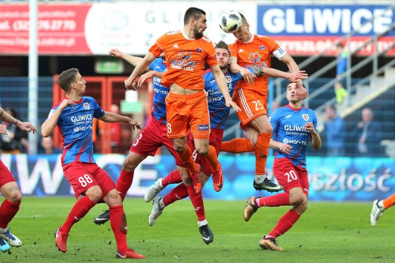 Football. Lotto Ekstraklasa. Piast Gliwice - Bruk-Bet Termalica Nieciecza. 07.04.2018