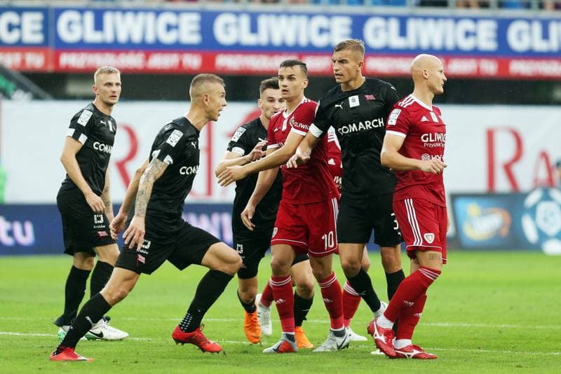 Football. Lotto Ekstraklasa. Piast Gliwice - Cracovia Krakow. 24.08.2018