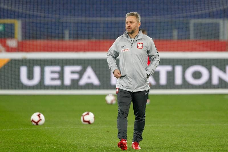 Football. Poland national team. Training. 10.10.2018
