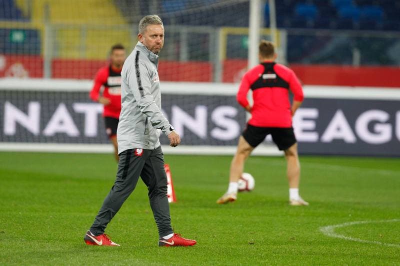 Football. Poland national team. Training. 10.10.2018