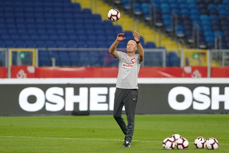 Football. Poland national team. Training. 10.10.2018
