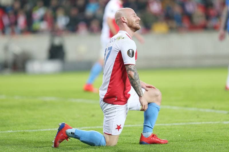 Football. UEFA Europa League. Slavia Prague - KRC Genk. 14.02.2019