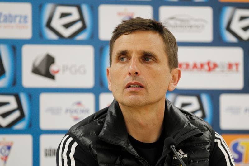 Football. Gornik Zabrze. Press Conference. 17.04.2019