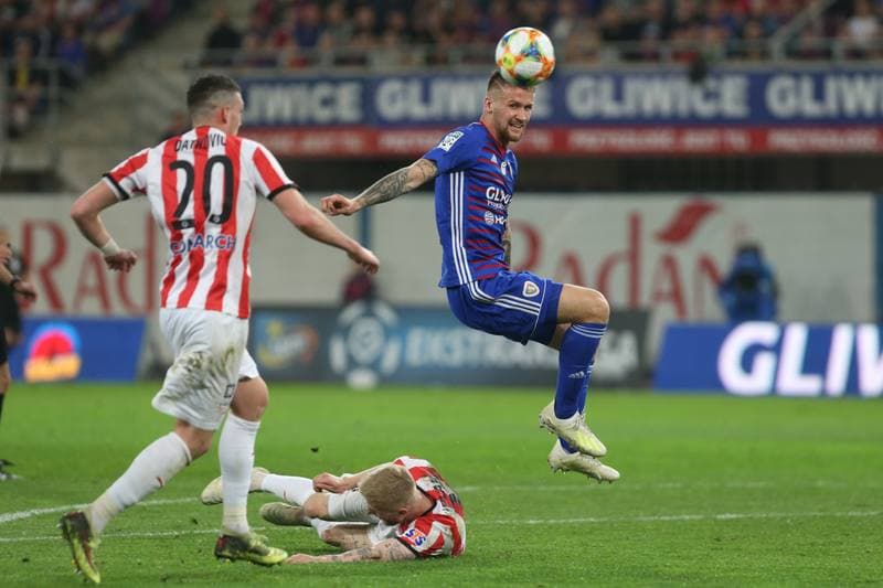 Football. Lotto Ekstraklasa. Piast Gliwice - Cracovia Krakow. 26.04.2019