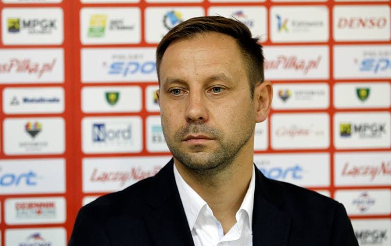 Football. GKS Katowice. Press Conference. 28.09.2015