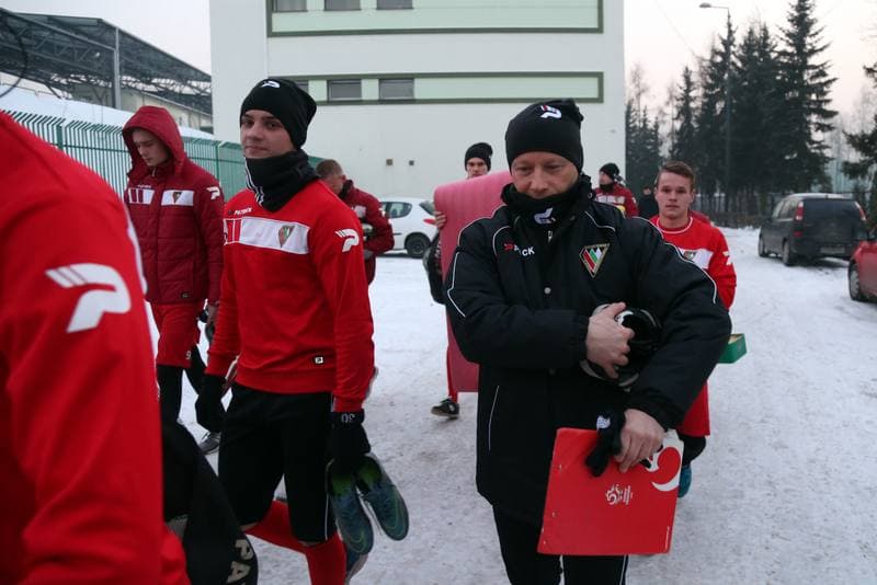 Football. Zaglebie Sosnowiec. Training. 09.01.2017