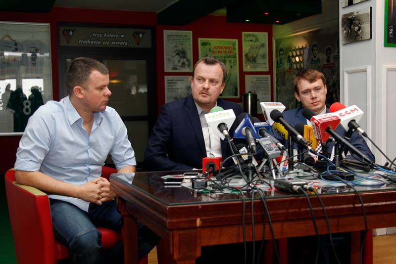 Football. Zaglebie Sosnowiec. Press Conference. 28.02.2017