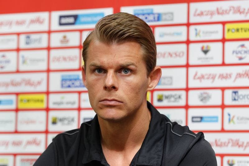 Football. GKS Katowice. Press Conference. 01.03.2017