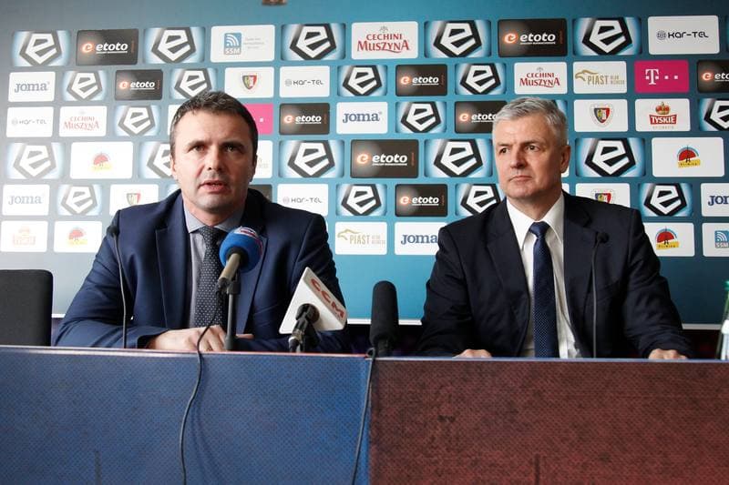 Football. Piast Gliwice. Press Conference. 02.03.2017