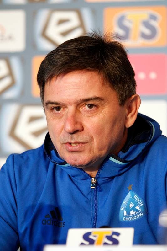 Football. Ruch Chorzow. Press Conference. 09.03.2017