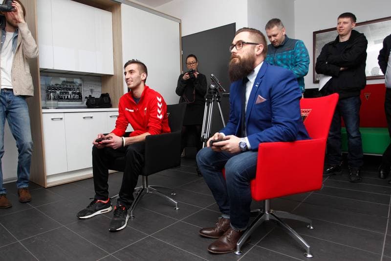 Football. GKS Tychy. Press Conference. 16.02.2017
