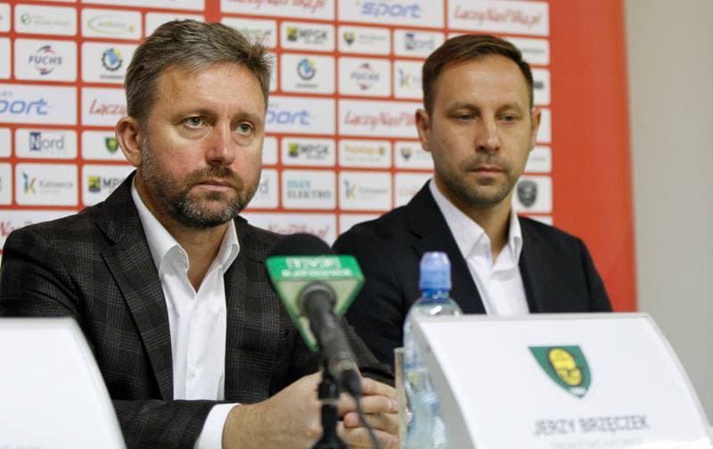 Football. GKS Katowice. Press Conference. 28.09.2015