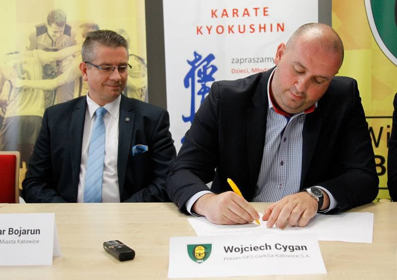 Football. GKS Katowice. Press Conference. 01.10.2015