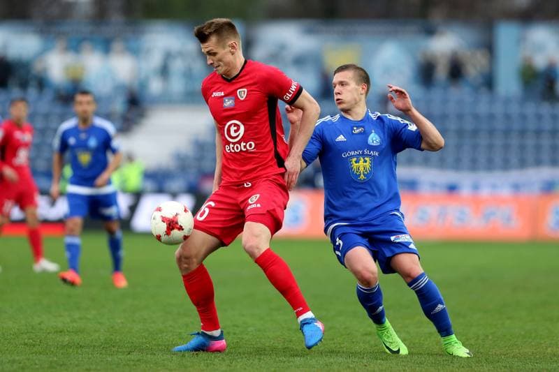Football. Lotto Ekstraklasa. Ruch Chorzow - Piast Gliwice. 03.04.2017