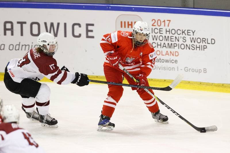 Ice Hockey. Women's World Championship. Latvia - Poland. 12.04.2017