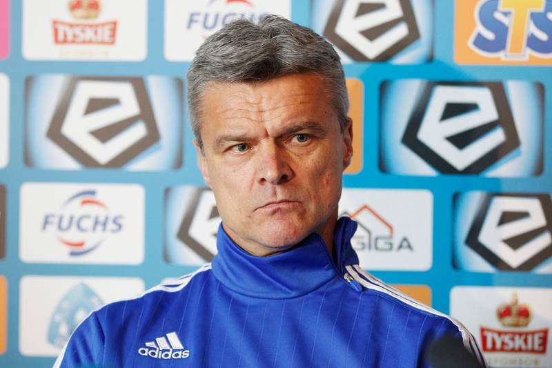 Football. Ruch Chorzow. Press Conference. 24.04.2017
