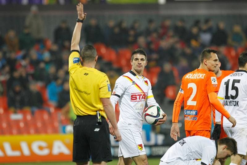 Football. PKO BP Ekstraklasa. Termalica Bruk-Bet Nieciecza - Jagiellonia Bialystok. 16.12.2015