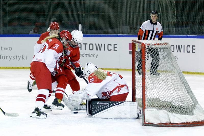 Ice Hockey. Women's U18 Friendly Match. Poland - Denmark. 06.01.2017