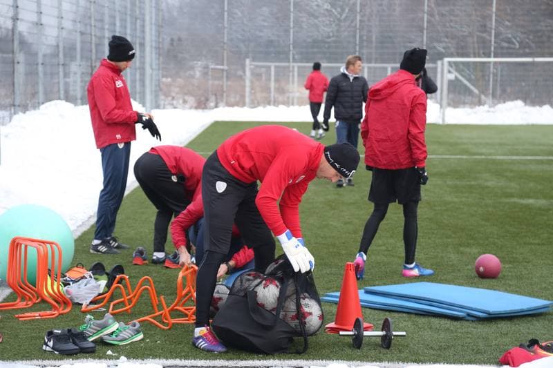 Football. Piast Gliwice. Training. 02.02.2017