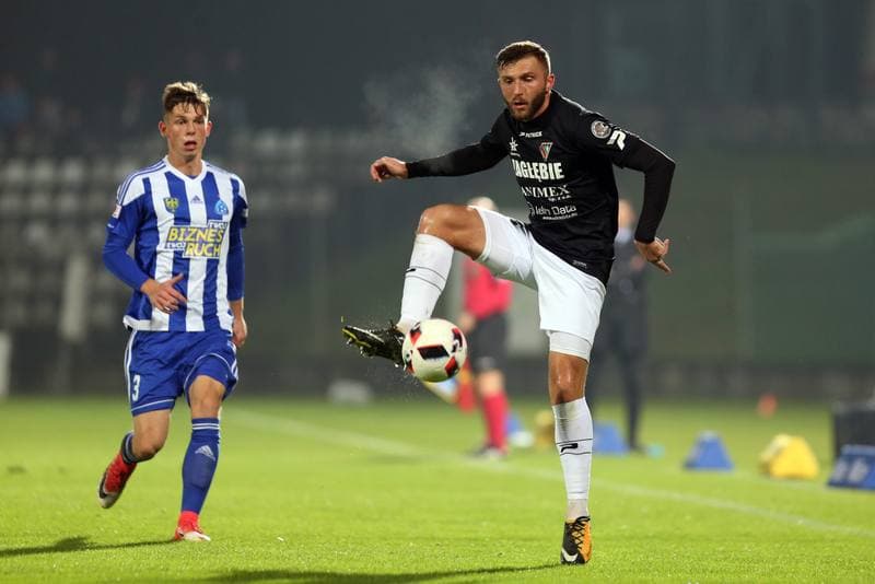 Football. Nice I Liga. Zaglebie Sosnowiec - Ruch Chorzow. 03.11.2017