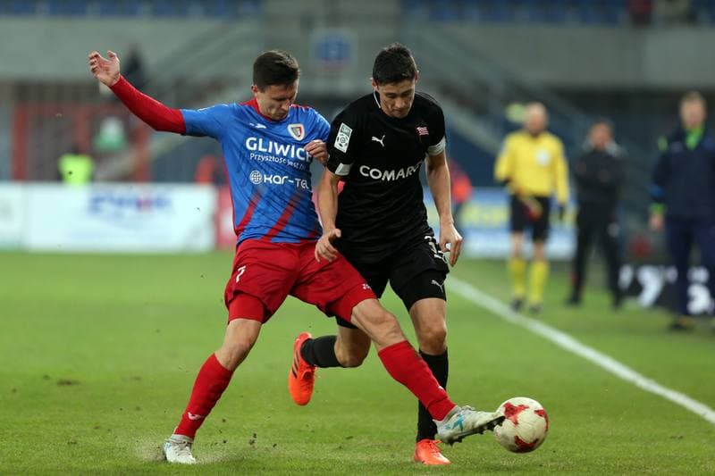 Football. Lotto Ekstraklasa. Piast Gliwice - Cracovia Krakow. 18.11.2017