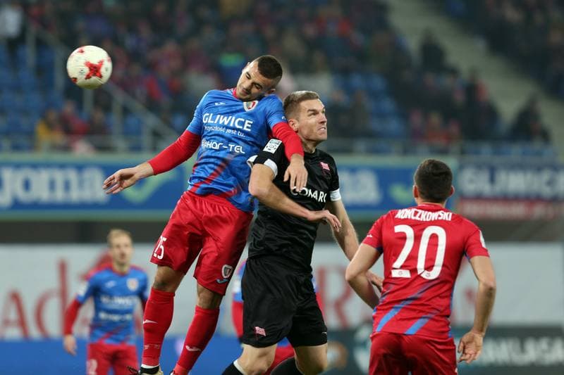 Football. Lotto Ekstraklasa. Piast Gliwice - Cracovia Krakow. 18.11.2017