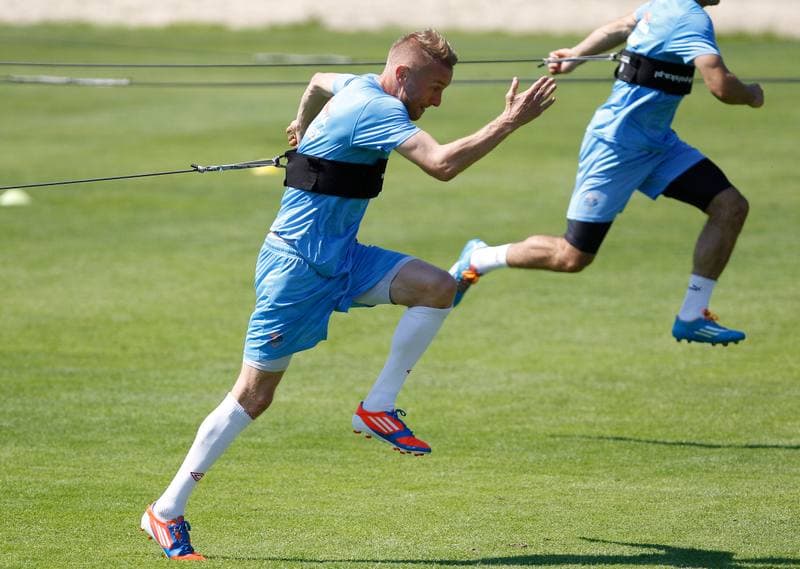 Football. Termalica Bruk-Bet Nieciecza. Training. 03.07.2015