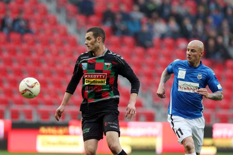Football. Nice I Liga. GKS Tychy - Sandecja Nowy Sacz. 05.04.2017