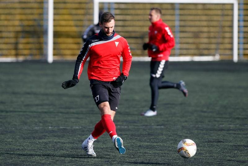 Football. GKS Tychy. Training. 18.01.2018