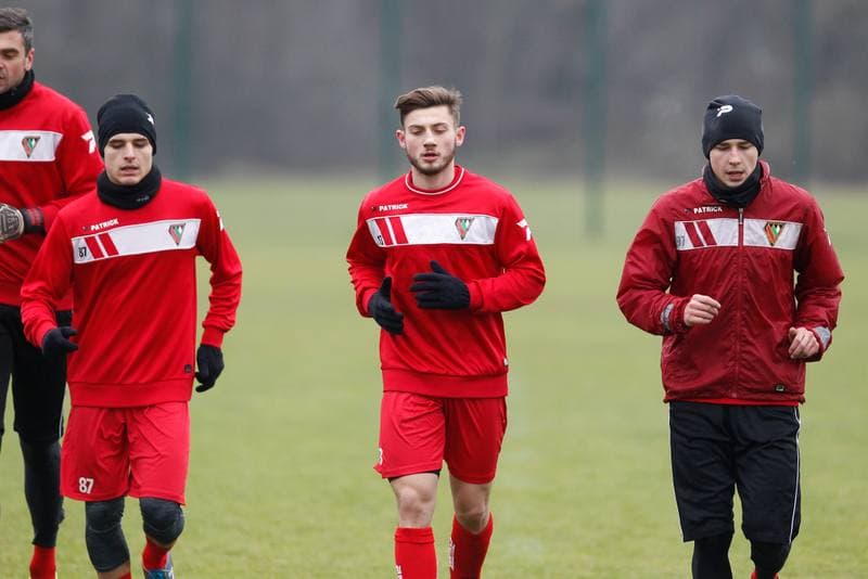 Football. Zaglebie Sosnowiec. Training. 08.01.2018