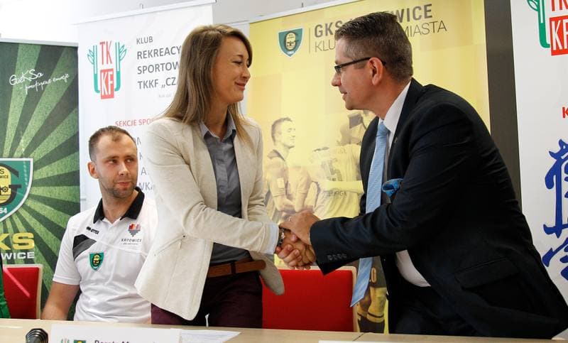 Football. GKS Katowice. Press Conference. 01.10.2015