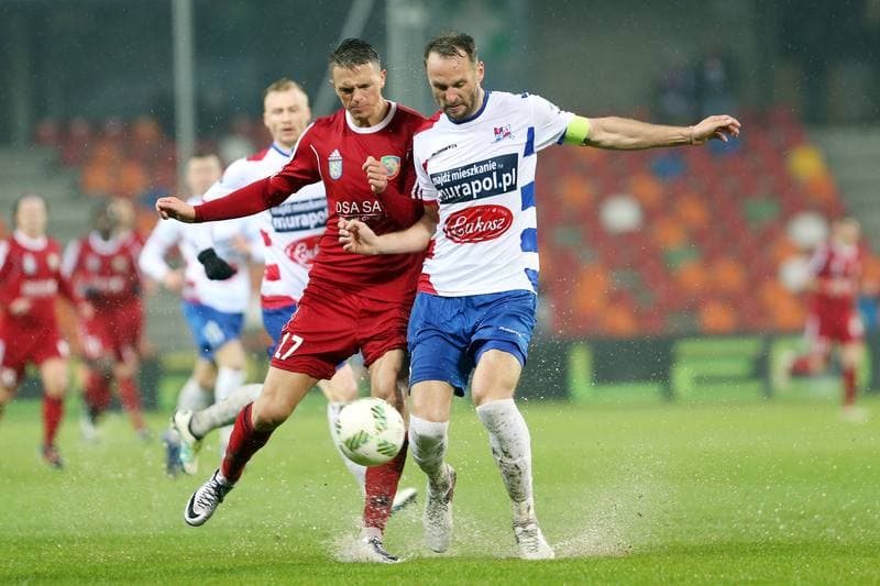 Football. Nice I Liga. Podbeskidzie Bielsko-Biala - Miedz Legnica. 28.04.2017