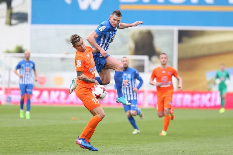 Football. Lotto Ekstraklasa. Bruk-Bet Termalica Nieciecza - Lech Poznan. 07.05.2017