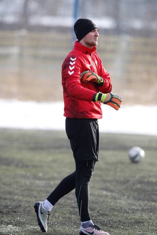Football. GKS Tychy. Training. 06.01.2017