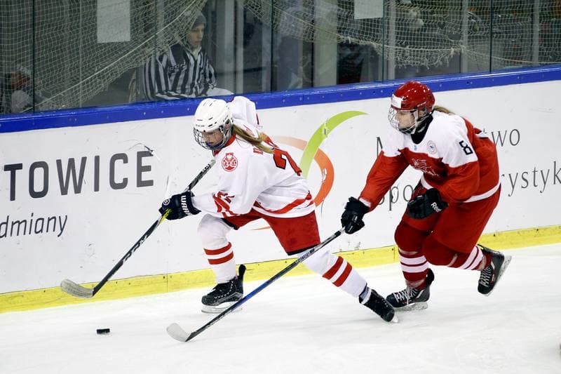 Ice Hockey. U18 Women's World Championship. Poland - Denmark. 08.01.2017