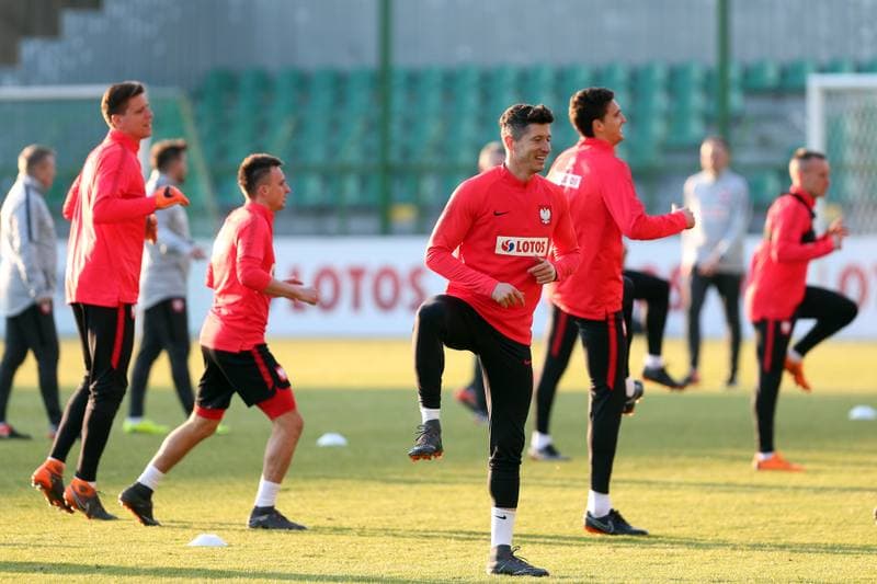 Football. Poland national team. Training. 25.03.2018