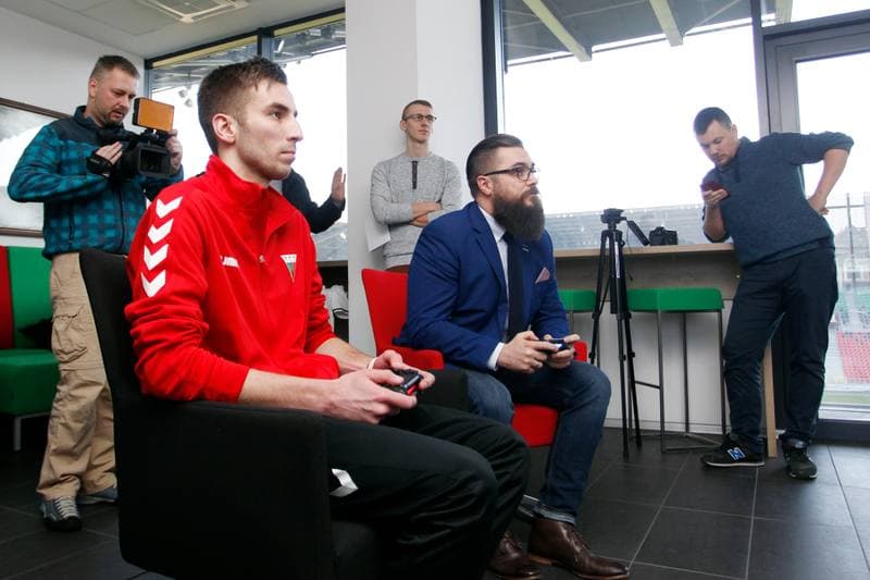 Football. GKS Tychy. Press Conference. 16.02.2017