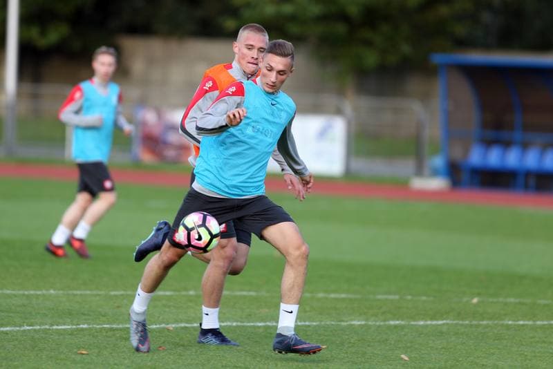 Football. Poland U19. Training. 02.10.2017