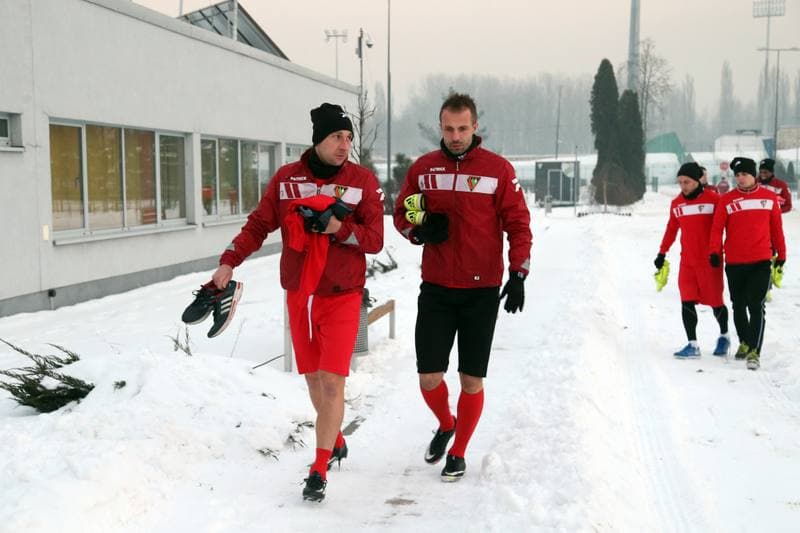 Football. Zaglebie Sosnowiec. Training. 09.01.2017
