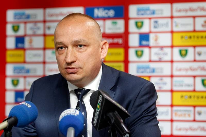 Football. GKS Katowice. Press Conference. 15.05.2018